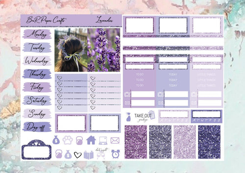 Lavender Micro kit | EC Planner Stickers