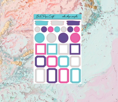 80's Sampler shapes | Standard Vertical Planner Stickers