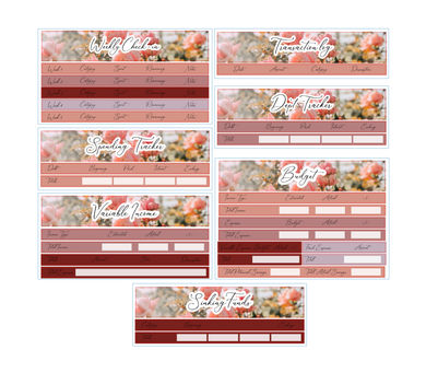 Pink bath Budgeting sticker Kit | Standard Vertical Planner Stickers | Standard Vertical Budget Stickers