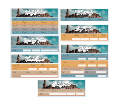 Rome Budgeting sticker Kit | Standard Vertical Planner Stickers | Standard Vertical Budget Stickers