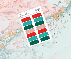 Ariel 2 Swatches | Standard Vertical Planner Stickers