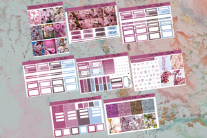 Cherry blossom Deluxe kit | Standard Vertical Planner Stickers