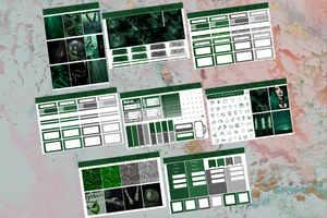 Green house Deluxe kit | Standard Vertical Planner Stickers