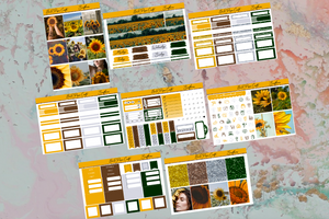 Sunflower Deluxe kit | Standard Vertical Planner Stickers