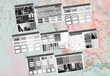 Load image into Gallery viewer, Grey tones Deluxe kit | Standard Vertical Planner Stickers