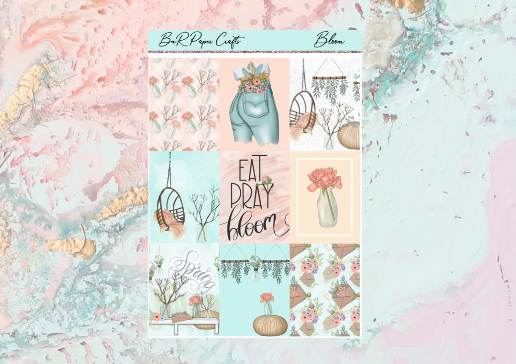 Bloom FULL BOXES only | Standard Vertical Planner Stickers