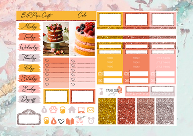 Cake Micro kit | Standard Vertical Planner Stickers