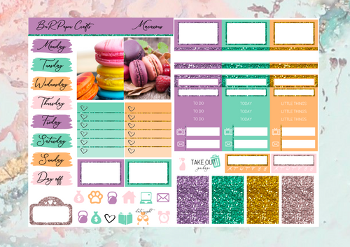 Macarons Micro kit | EC Planner Stickers