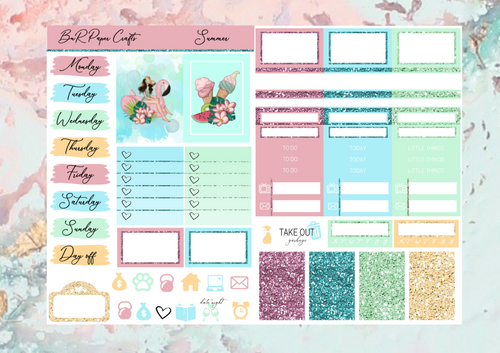 Summer Micro kit | EC Planner Stickers