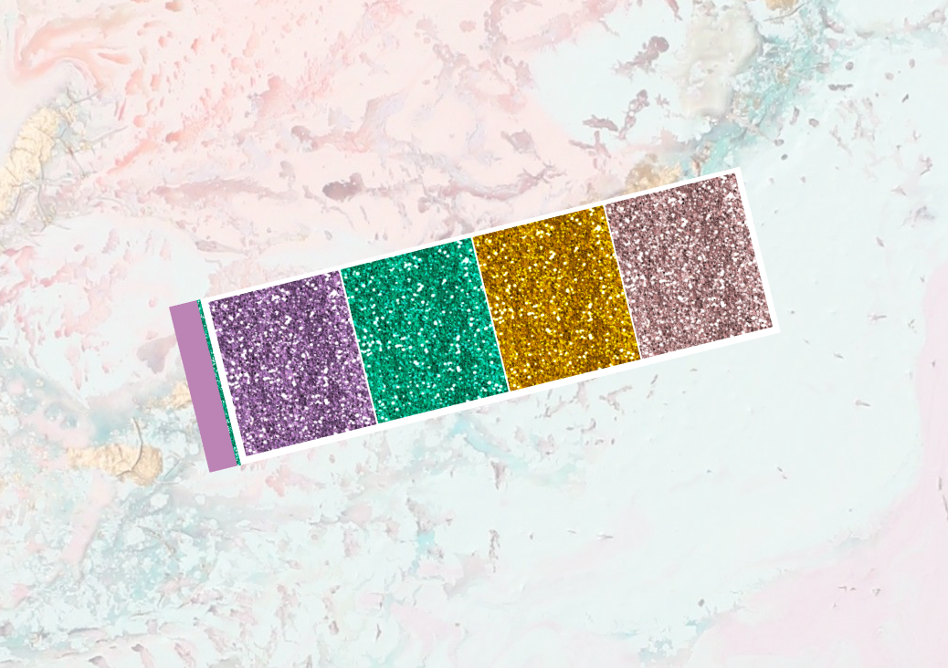 Macarons Glitter Headers | EC Planner Stickers