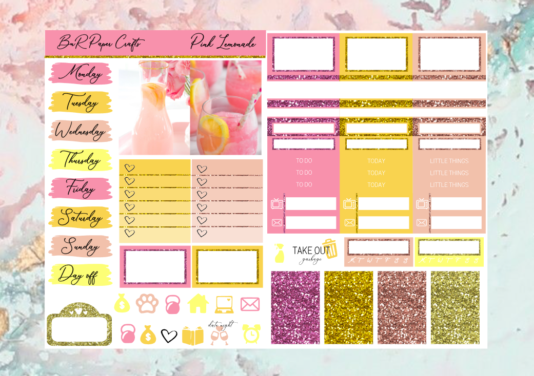 Pink Lemonade Micro kit | EC Planner Stickers