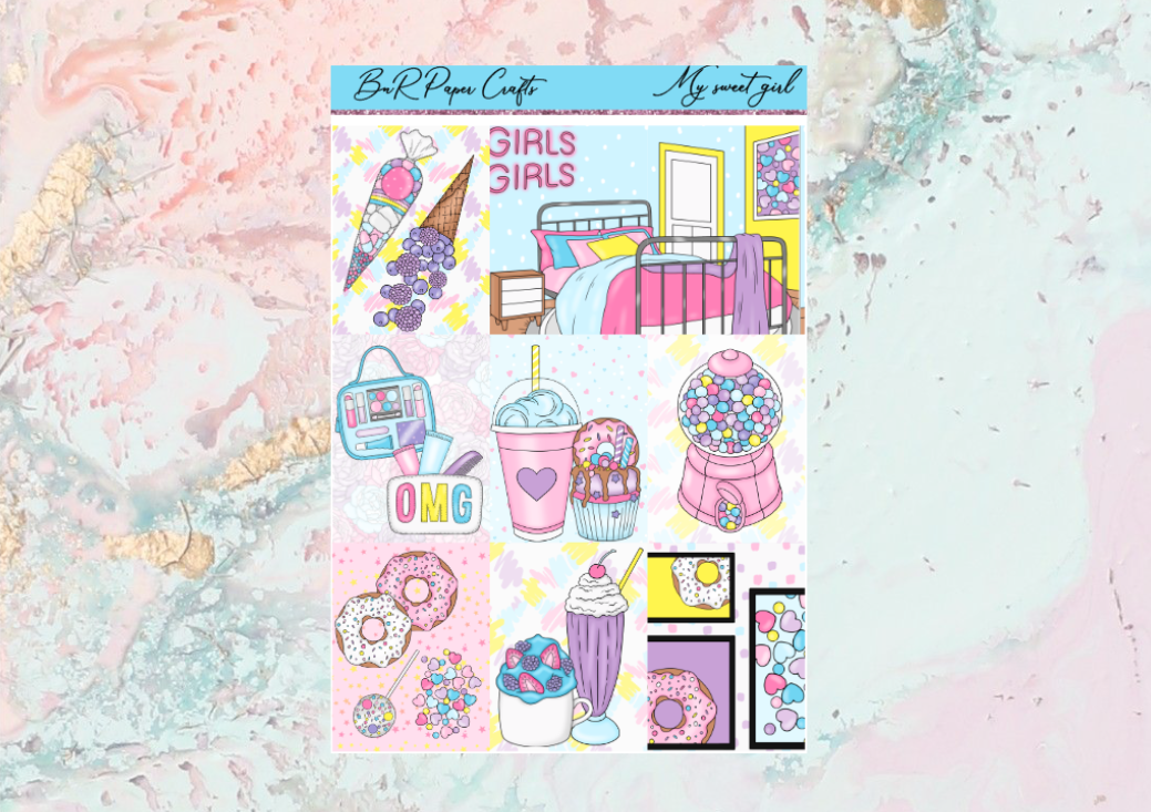 My sweet girl Deluxe kit | EC Planner Stickers
