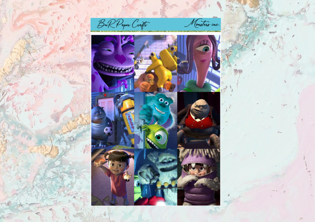 Monsters inc Deluxe kit | EC Planner Stickers