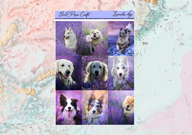 Lavender dog Mini kit | EC Planner Stickers