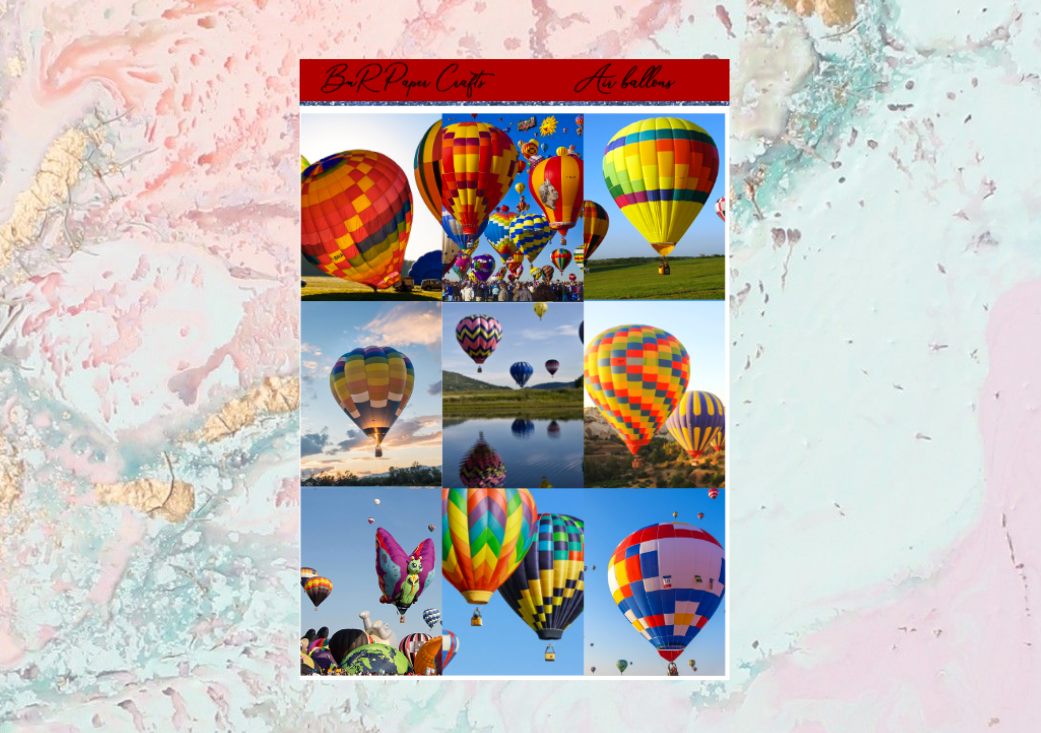 Air Balloons Mini kit | Standard Vertical Planner Stickers