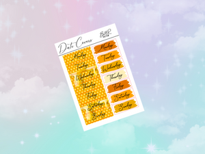 PP weeks add on | Foil Planner Stickers| EC Planner Stickers