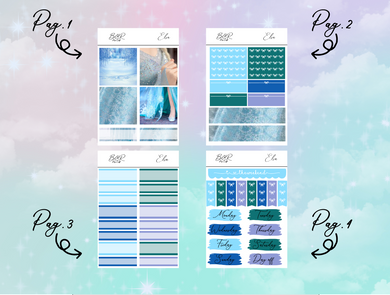 Elsa PP Weeks kit | EC Planner Stickers
