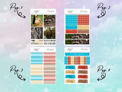 Pocahontas PP Weeks kit | EC Planner Stickers