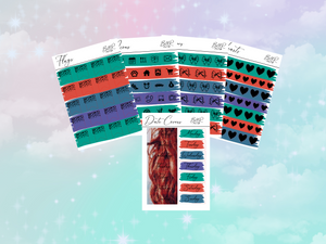 Ariel PP weeks add on | Foil Planner Stickers| EC Planner Stickers