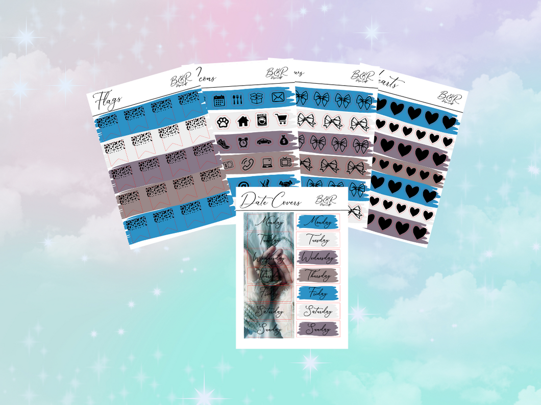 Alice PP weeks add on | Foil Planner Stickers| EC Planner Stickers