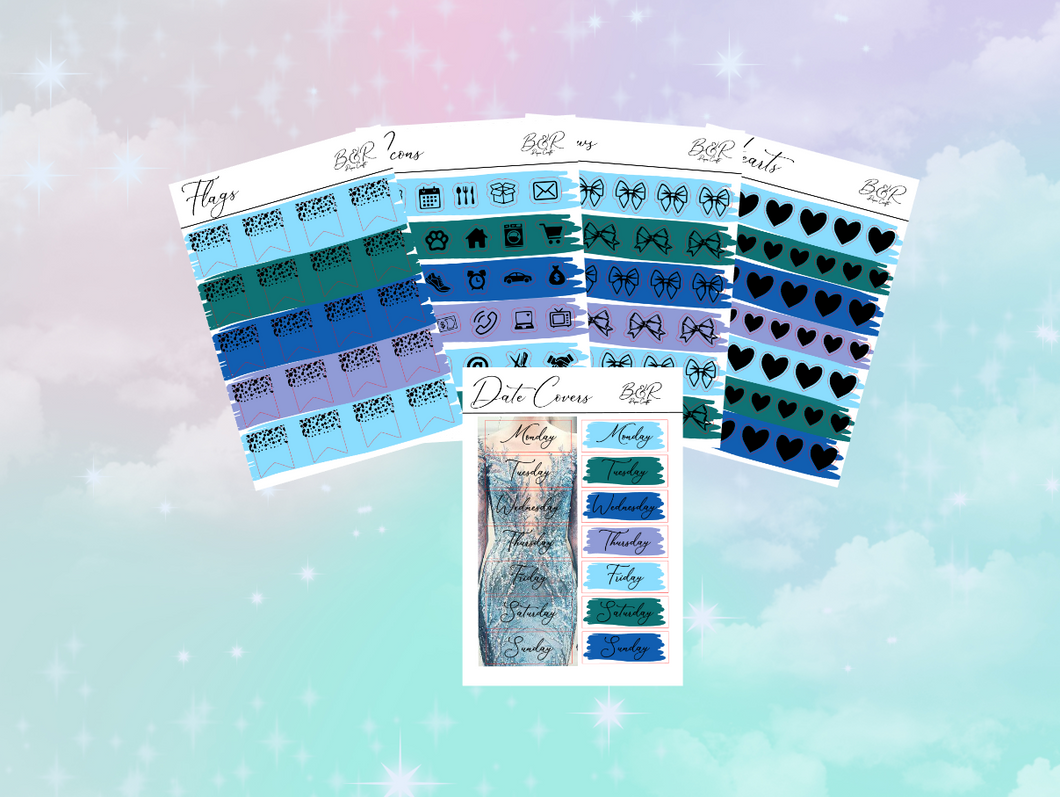 Elsa PP weeks add on | Foil Planner Stickers| EC Planner Stickers