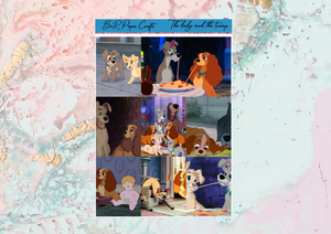 Lady and the Tramp FULL BOXES only | Standard Vertical Planner Stickers