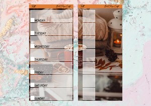 Fall Hobonichi full page kit | Weeks Vertical Planner Stickers