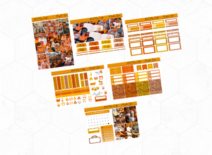 Pumpkin spice Mini kit | Standard Vertical Planner Stickers