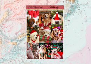 Christmas dog Mini kit | Standard Vertical Planner Stickers
