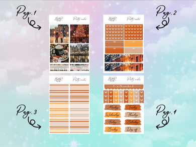 Pretty winter PP Weeks kit | EC Planner Stickers