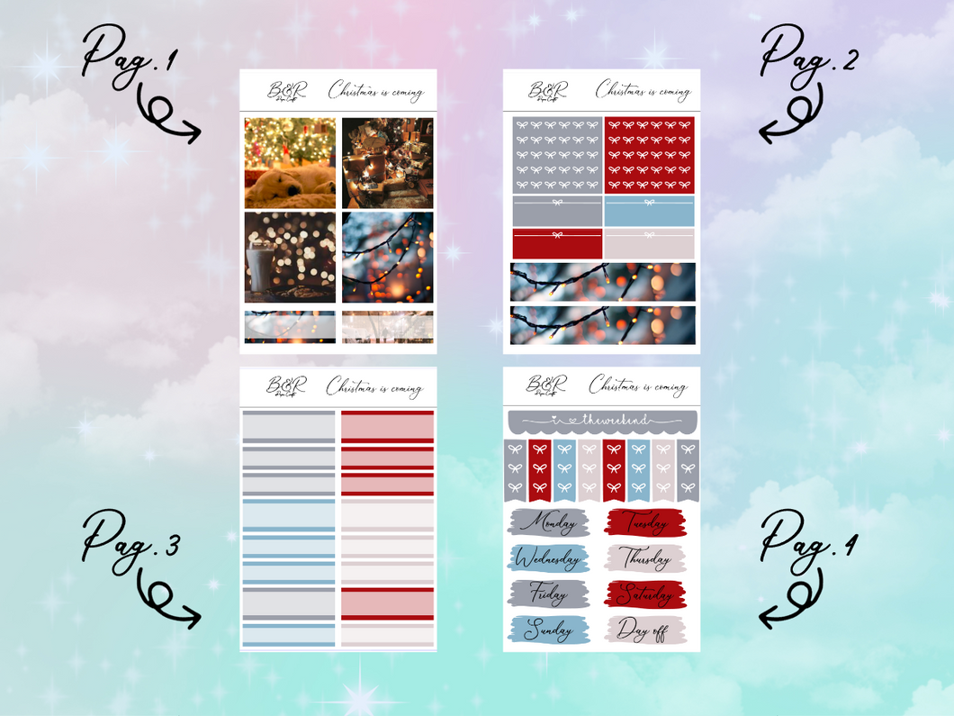 Christmas is coming PP Weeks kit | EC Planner Stickers
