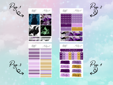 Maleficent PP Weeks kit | EC Planner Stickers