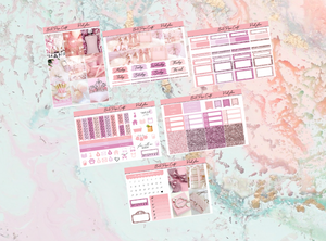 Pink glam Mini kit | Standard Vertical Planner Stickers