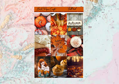 Fall tail Mini kit | Standard Vertical Planner Stickers