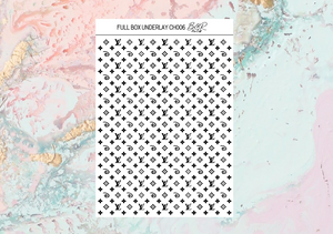 UNDERLAYS foil full boxes | Foil Planner Stickers