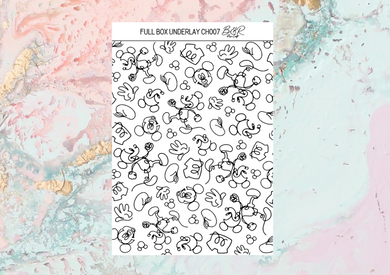 UNDERLAYS foil full boxes | Foil Planner Stickers