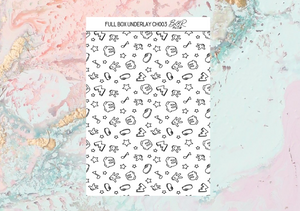 UNDERLAYS foil full boxes | Foil Planner Stickers
