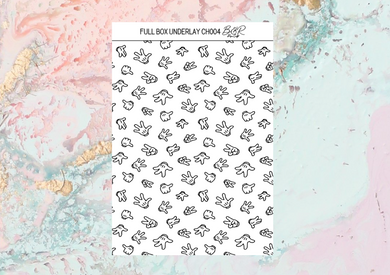 UNDERLAYS foil full boxes | Foil Planner Stickers