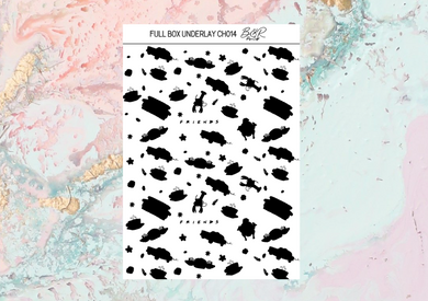 UNDERLAYS foil full boxes | Foil Planner Stickers