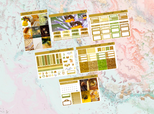 Honey bee Mini kit | Standard Vertical Planner Stickers