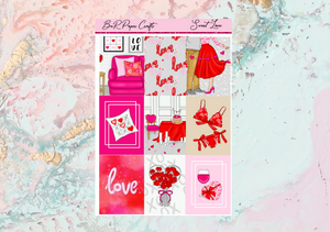 Sweet Love Mini kit | Standard Vertical Planner Stickers