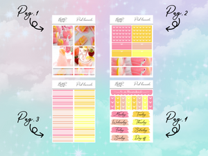 Pink Lemonade PP Weeks kit | EC Planner Stickers