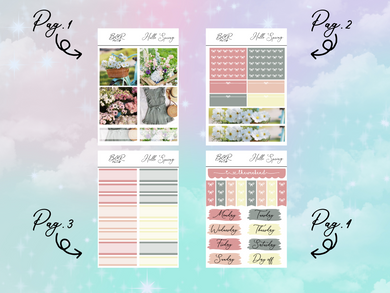 Hello Spring PP Weeks kit | EC Planner Stickers