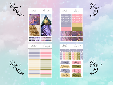 Rapunzel 2 PP Weeks kit | EC Planner Stickers