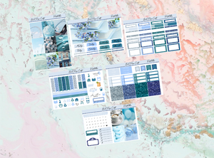 Pastel Blue Mini kit | Standard Vertical Planner Stickers