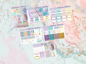 Rainbow unicorn Mini kit | Standard Vertical Planner Stickers