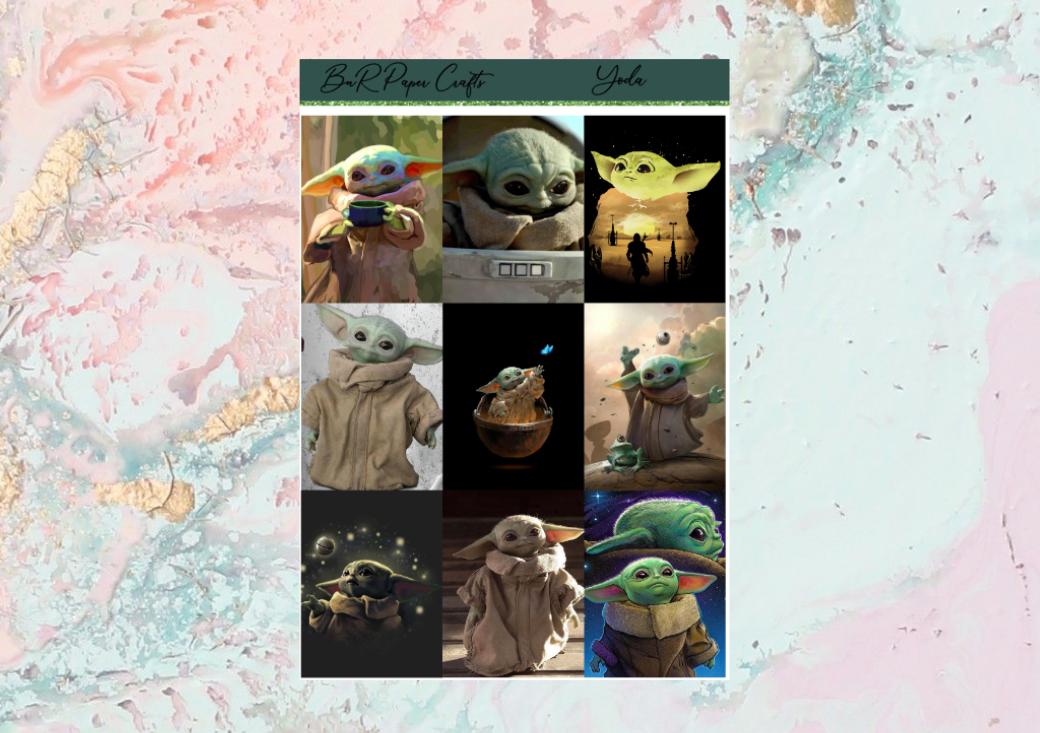Yoda Deluxe kit | Standard Vertical Planner Stickers