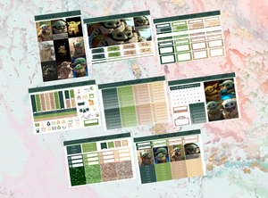 Yoda Deluxe kit | Standard Vertical Planner Stickers
