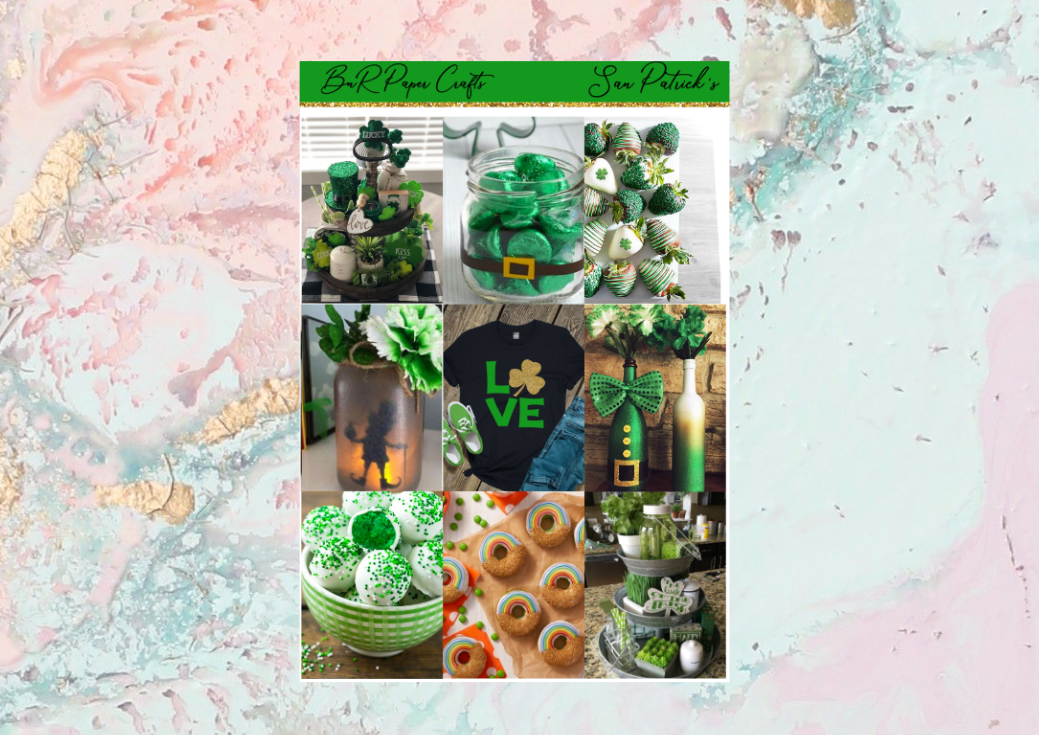 San Patricks Day FULL BOXES only | Standard Vertical Planner Stickers