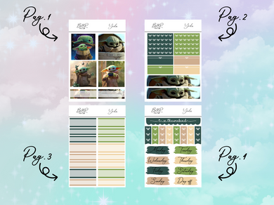 Yoda PP Weeks kit | EC Planner Stickers